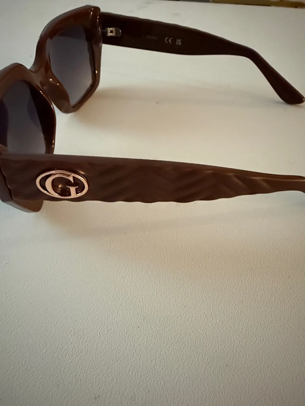 Guess Brown Rectangular Women's Sunglasses
